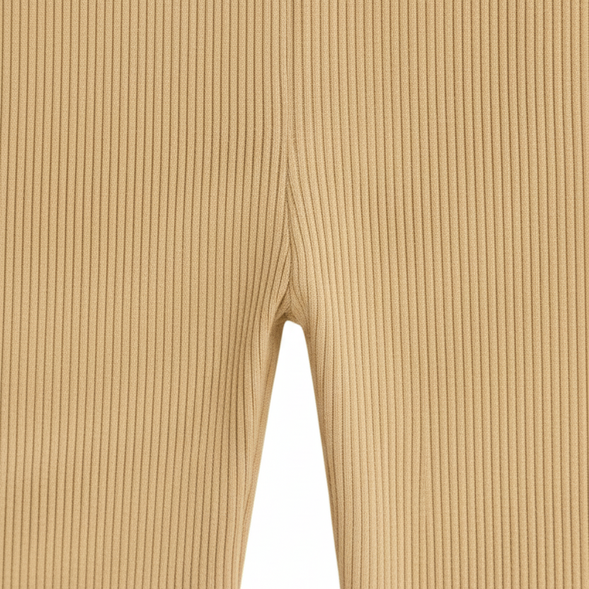 Legging Bebê e Infantil Menina – Canelado Algodão Premium Liso Areia