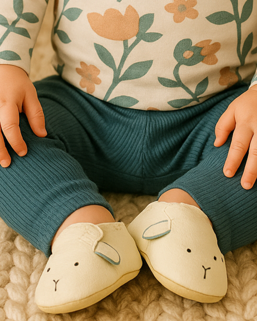 Legging Bebê e Infantil Menina – Canelado Algodão Premium Liso | Marinho Mescla