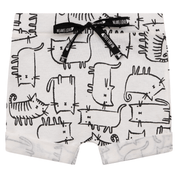 Bermuda Bebê e Infantil Menino – Malha Algodão Estampada | Gatinhos Minimalistas