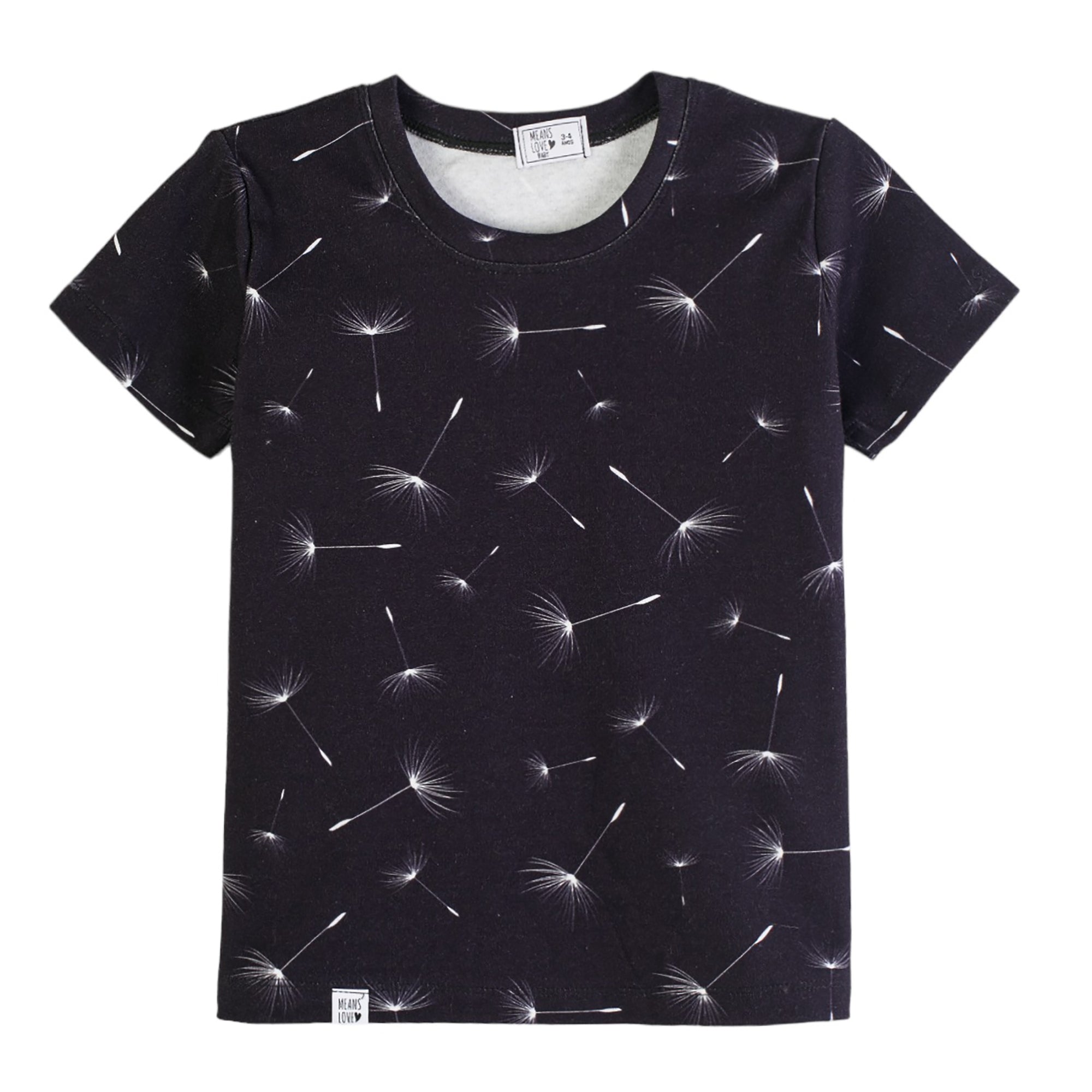 Camiseta Bebê e Infantil Manga Curta Unissex - Meia Malha 100% Algodão Premium Estampa Exclusiva | Dente de Leão