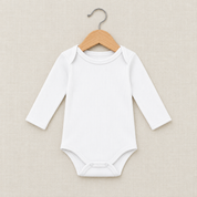Body Manga Longa – Algodão Canelado | Branco Puro
