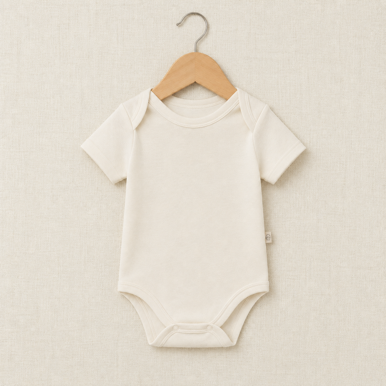 Body Manga Curta - Algodão Premium | Branco Puro