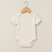 Body Manga Curta - Algodão Premium | Branco Puro