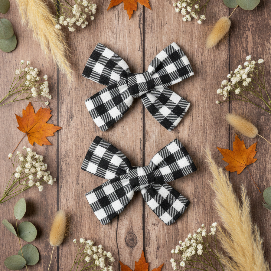 Par_de_Presilhas_de_Cabelo_Infantil_Algodao_Canelado_Premium_Liso_flat_lay_cor_xadrez_preto.png