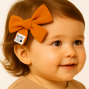 Presilha de Cabelo Infantil – Algodão Premium Canelado | Caramelo