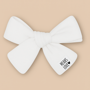 Presilha Laco de Cabelo Infantil  Algodao Premium Canelada Branca
