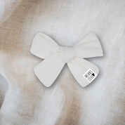 Presilha de Cabelo Infantil – Algodão Premium Canelado | Off White