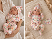 Saída Maternidade Recém-Nascido 4 Peças - Cotton Adapt | Petit Fleur