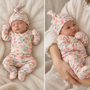 Saída Maternidade Recém-Nascido 4 Peças - Cotton Adapt | Petit Fleur