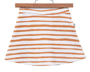 Saia com Short Infantil Menina – Algodão Premium Estampa Exclusiva | Listras Amarelas
