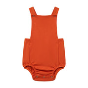 Salopete/Romper Bebê e Infantil Unissex – Algodão Premium Liso | Laranja