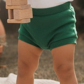 Short Bebê e Infantil Menina – Algodão Strech Liso | Verde Bandeira