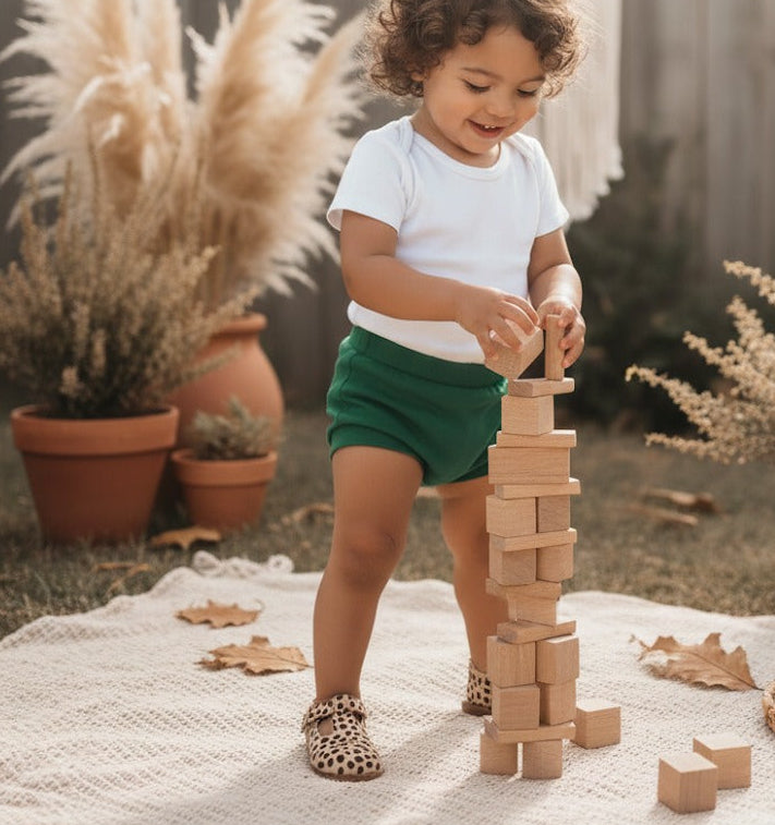 Short Bebê e Infantil Menina – Algodão Strech Liso | Verde Bandeira