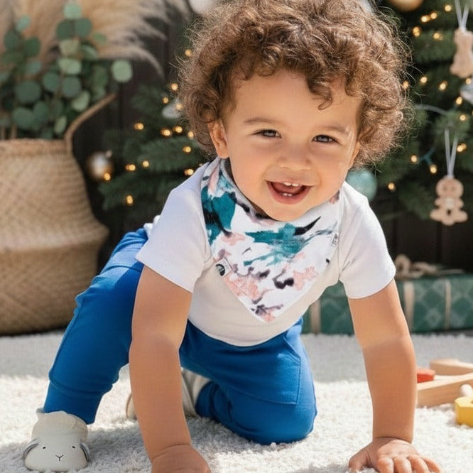 Bandana Babador Bebê Unissex  – Algodão Premium Estampa Exclusiva | Tie Dye