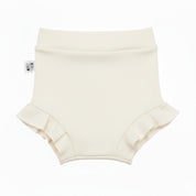 Short Bebê e Infantil Plissado Menina – Malha Algodão Liso | Off white