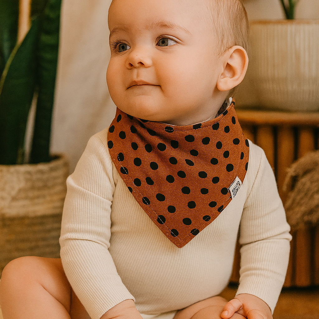 Bandana Babador Bebê Unissex – Algodão Stretch Estampa Exclusiva | Gattopardo