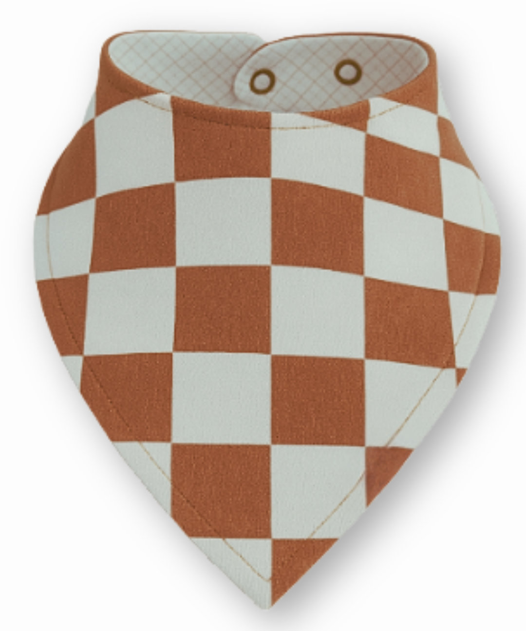bandana-babador-bebe-unissex-estampada-exclusiva grid plaid marrom