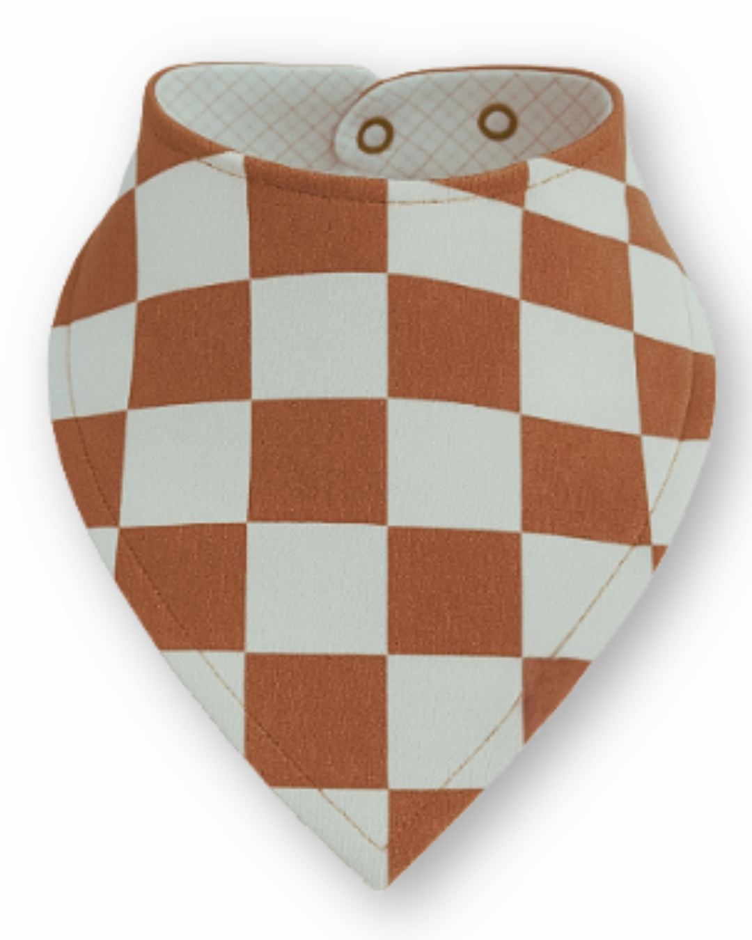bandana-babador-bebe-unissex-estampada-exclusiva grid plaid marrom