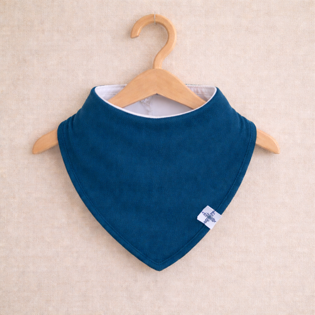 bandana babador atoalhado means love baby azul royal