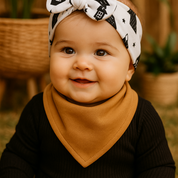 Bandana Babador Bebê Unissex – Algodão Liso Premium | Bege Clássico