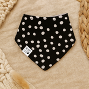 bandana babeiro babador bebe poa classico fundo preto