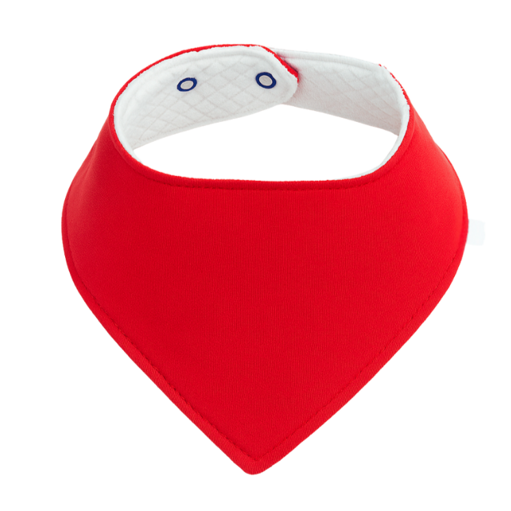 bandana bebe babador babeiro liso vermelha 0-24 meses forro atoalhado