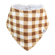 Bandana Babador Bebê Unissex – Cotton Premium Estampa Exclusiva | Vichy Marrom Clássico