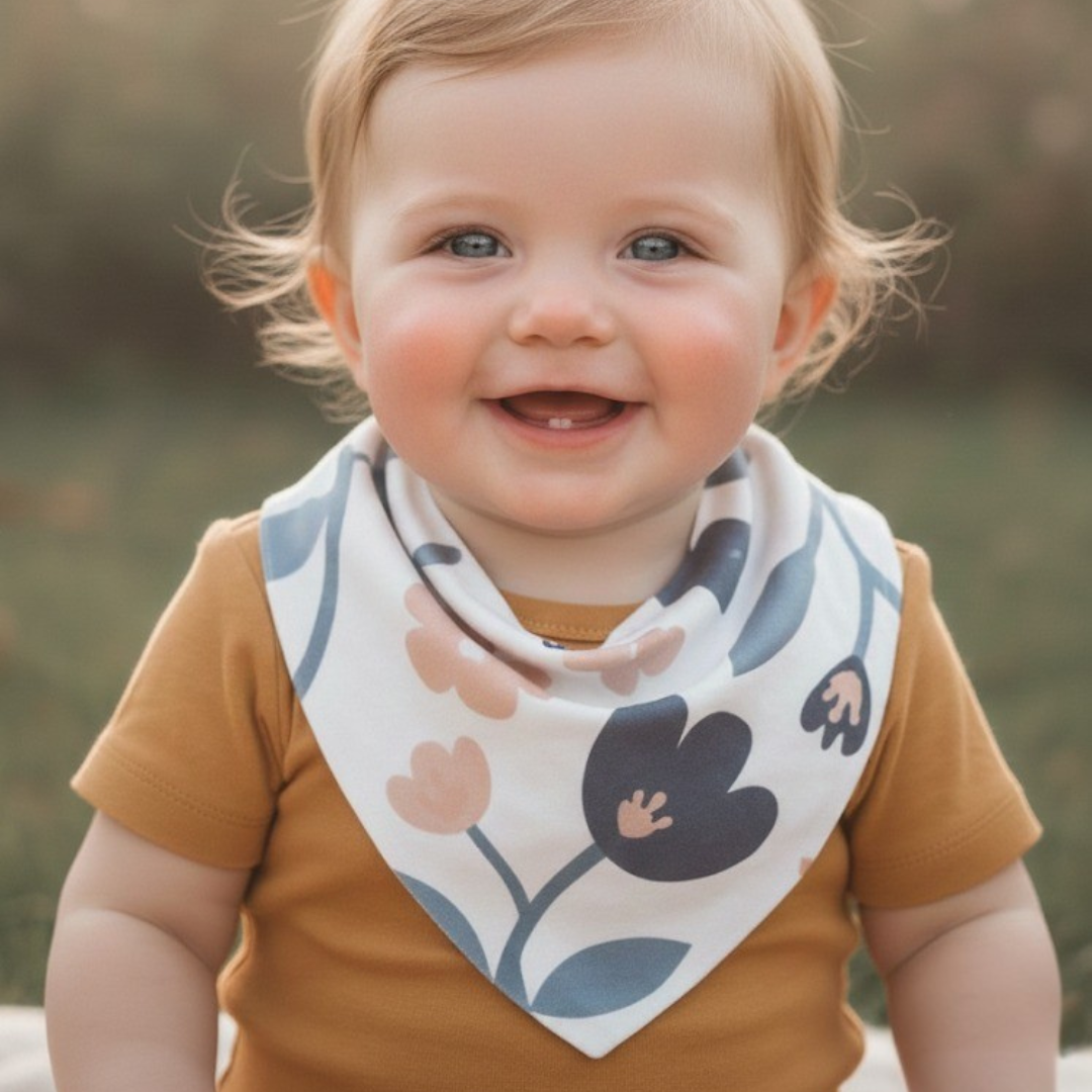 bandana bebe floral vintage grande