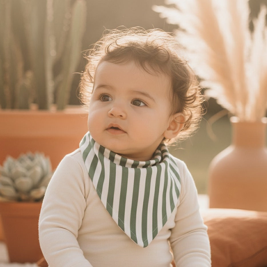 bandana bebe infantil listras verticais retro