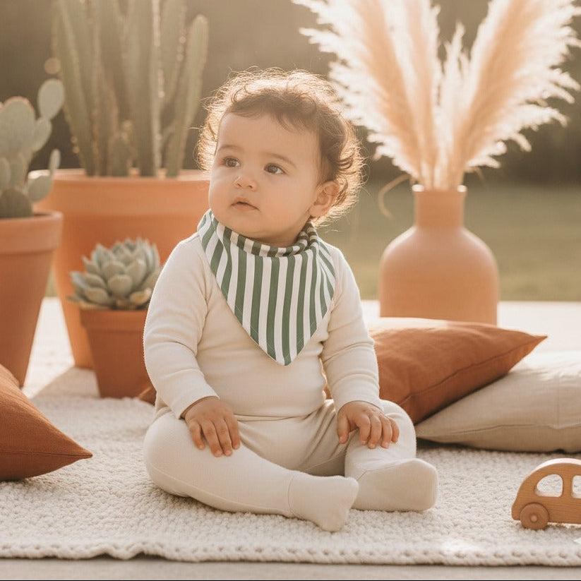 bandana bebe infantil listras verticais retro2