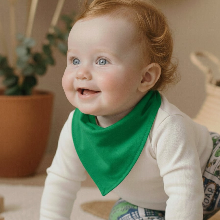 bandana verde bandeira infantil bebe lisa atoalhada regulavel verde bandeira