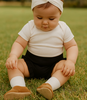 Short Bebê e Infantil Plissado Menina – Malha Algodão Liso | Cor Preto