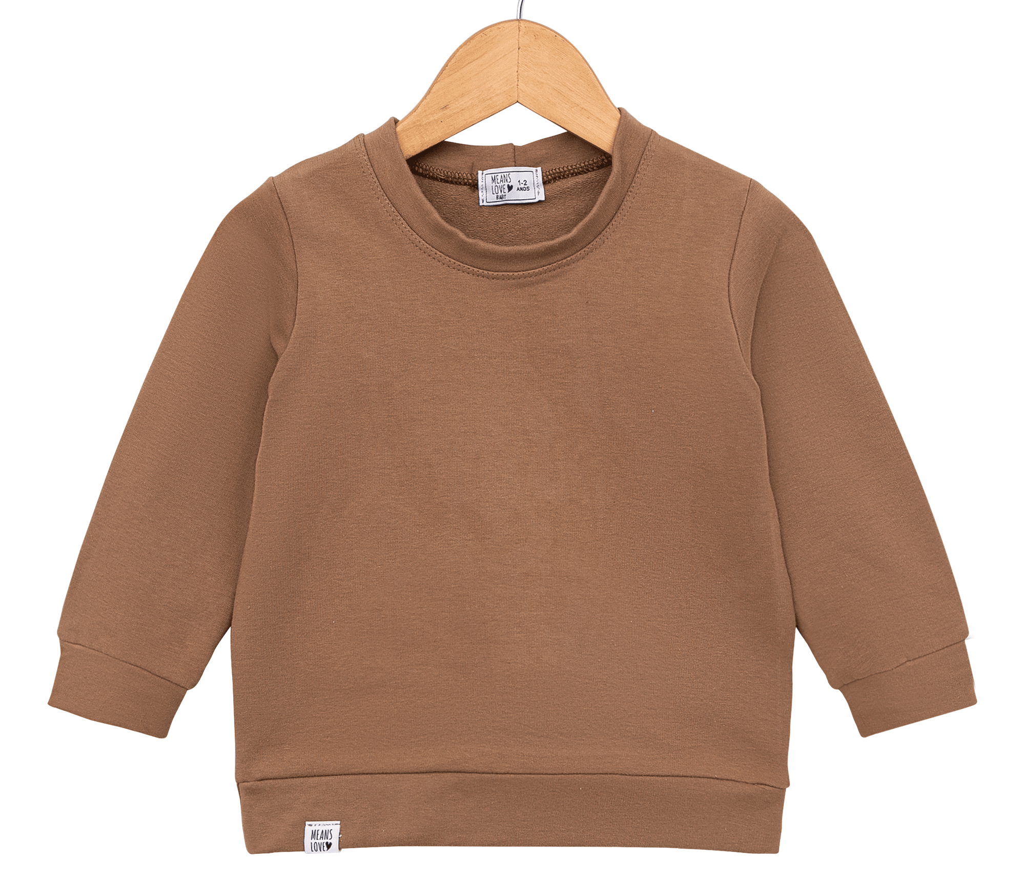 blusao moletinho infantil bebe stretch marrom claro
