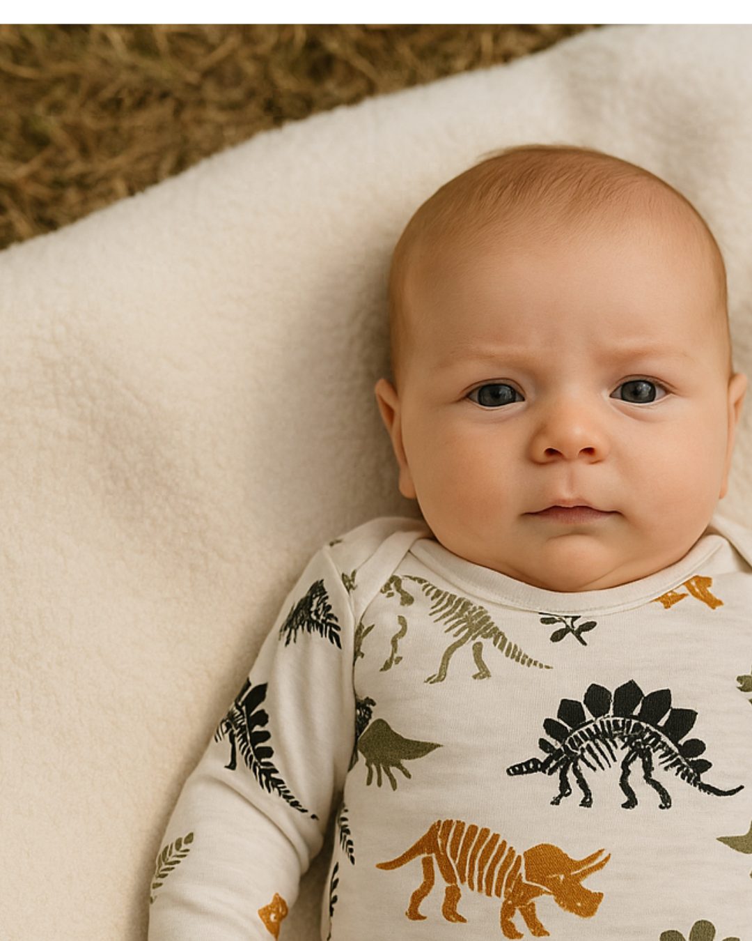 Body Bebê/Infantil Unissex - Malha Algodão Stretch Estampado | Fósseis