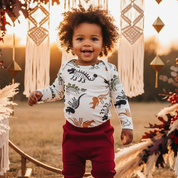 Body Bebê/Infantil Unissex - Malha Algodão Stretch Estampado | Fósseis