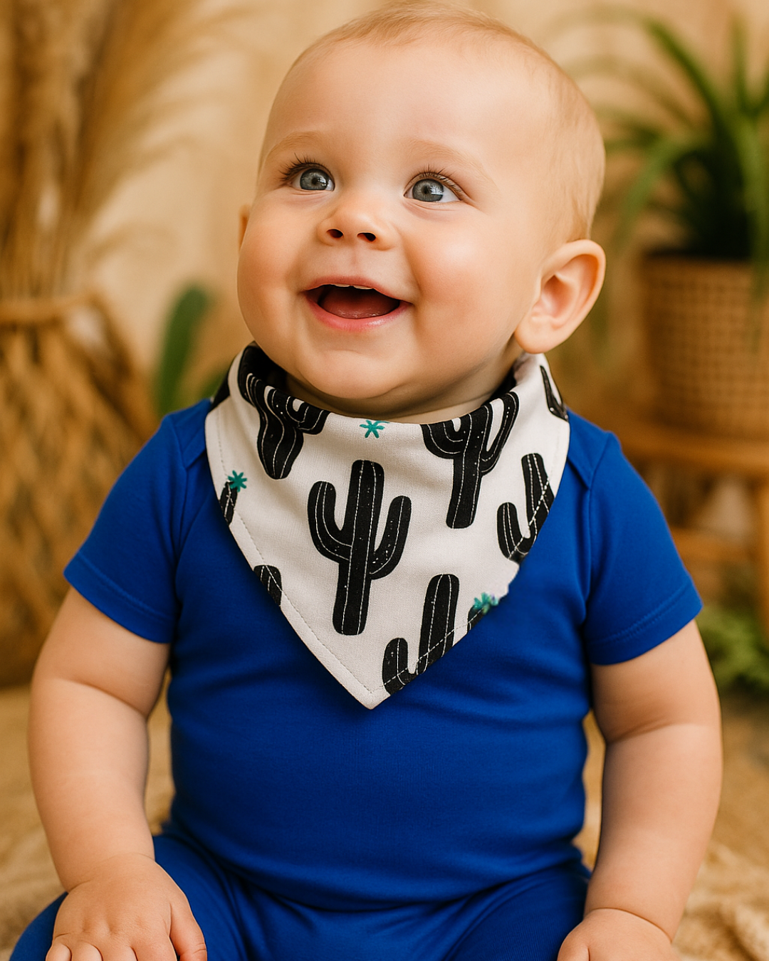 Body Infantil Manga Curta Unissex - Algodão Stretch Liso | Azul Royal