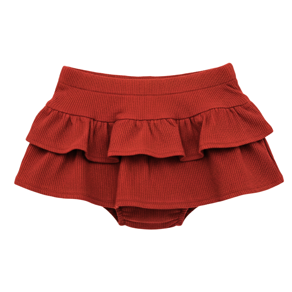 Short Saia Camadas – Algodão Canelado | Telha