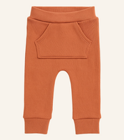 Calça Bebê e Infantil Bolsão Canguru Unissex – Canelado Premium Liso | Ferrugem