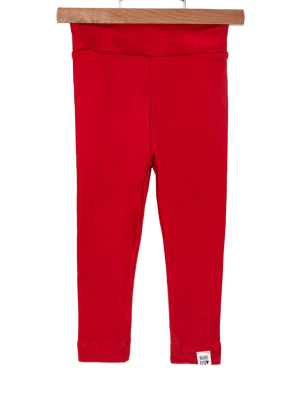 Legging Bebê e Infantil Menina –  Malha Algodão Stretch Liso | Vermelha