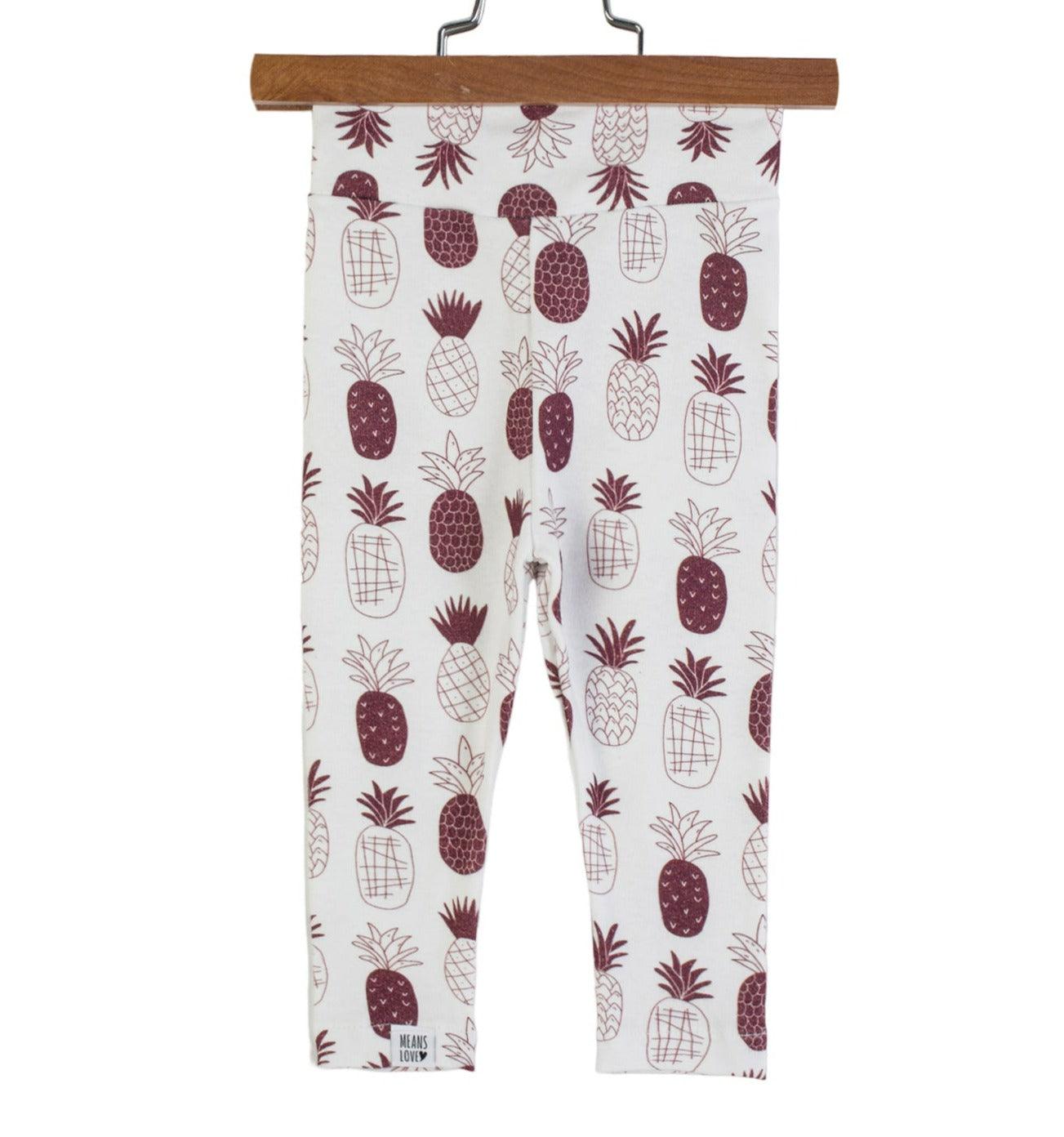 calca legging bebe infanti menina estampa exclusiva abacaxi boho catalogo