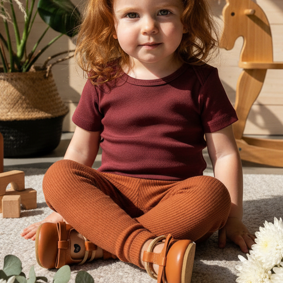 calca legging lisa bebe infantil menina canelada caramelo