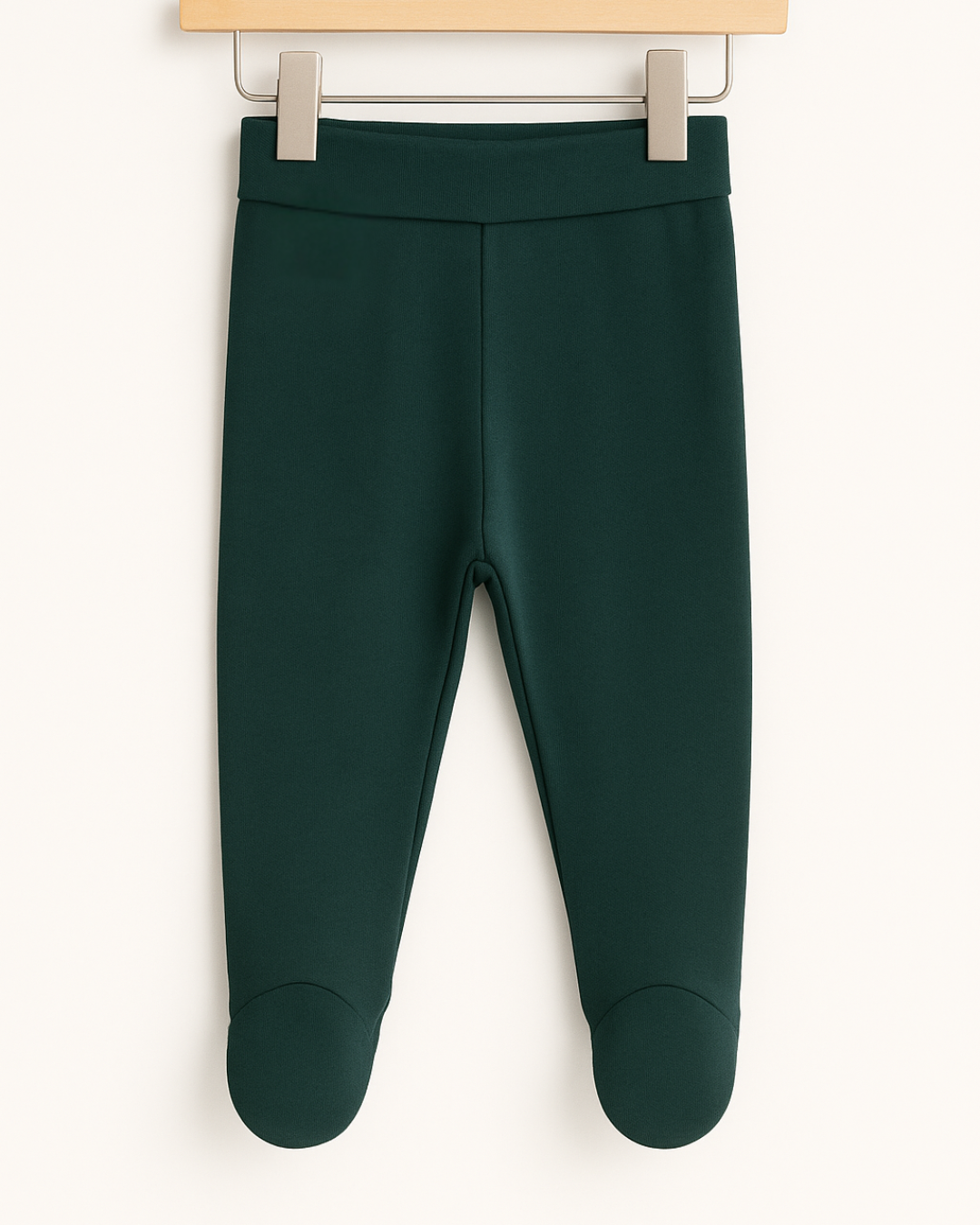 Kit: Body Kimono Recém-Nascido à 3 Meses + Calça de Pezinho Recém-Nascido à 3 Meses - Algodão Premium Liso | Verde Mate