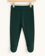 Kit: Body Kimono Recém-Nascido à 3 Meses + Calça de Pezinho Recém-Nascido à 3 Meses - Algodão Premium Liso | Verde Mate