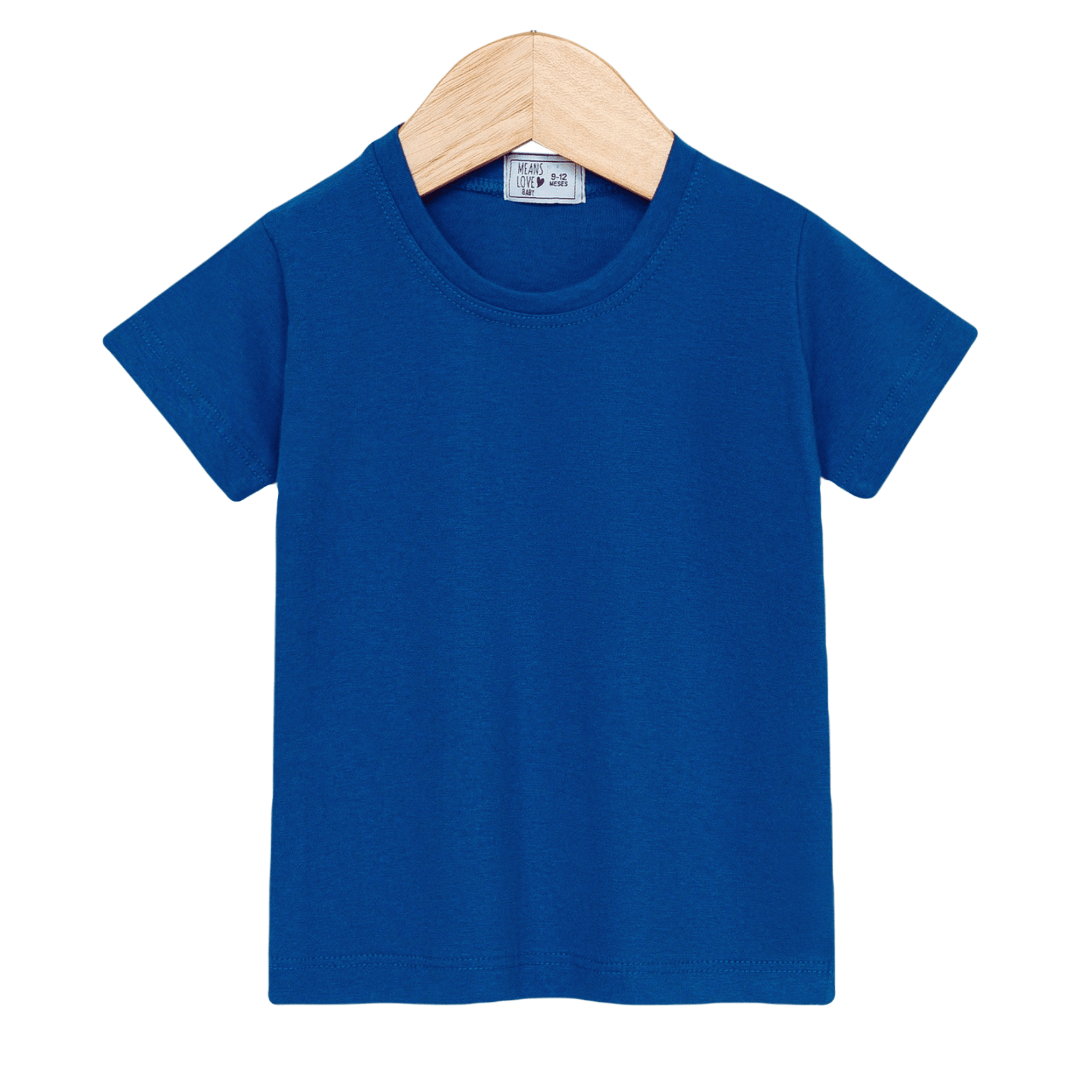 camiseta bebe infantil 100 algodao lisa unissex azul means love baby