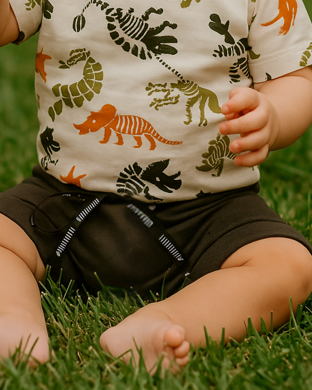 Bermuda Bebê/Infantil Menino – Algodão Premium Liso | Preta