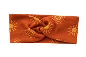 Faixinha de Cabelo Bebê - Algodão Stretch Estampa Exclusiva | Sol Arco Iris Boho