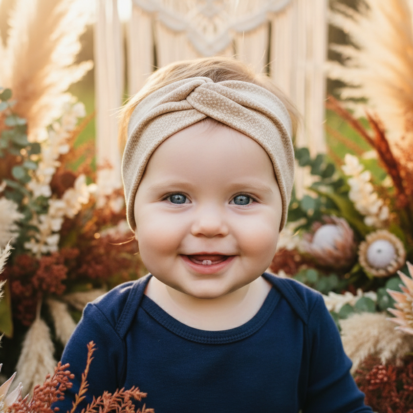 faixinhas de cabelo bebe infantil estampa exclusiva graos de areia