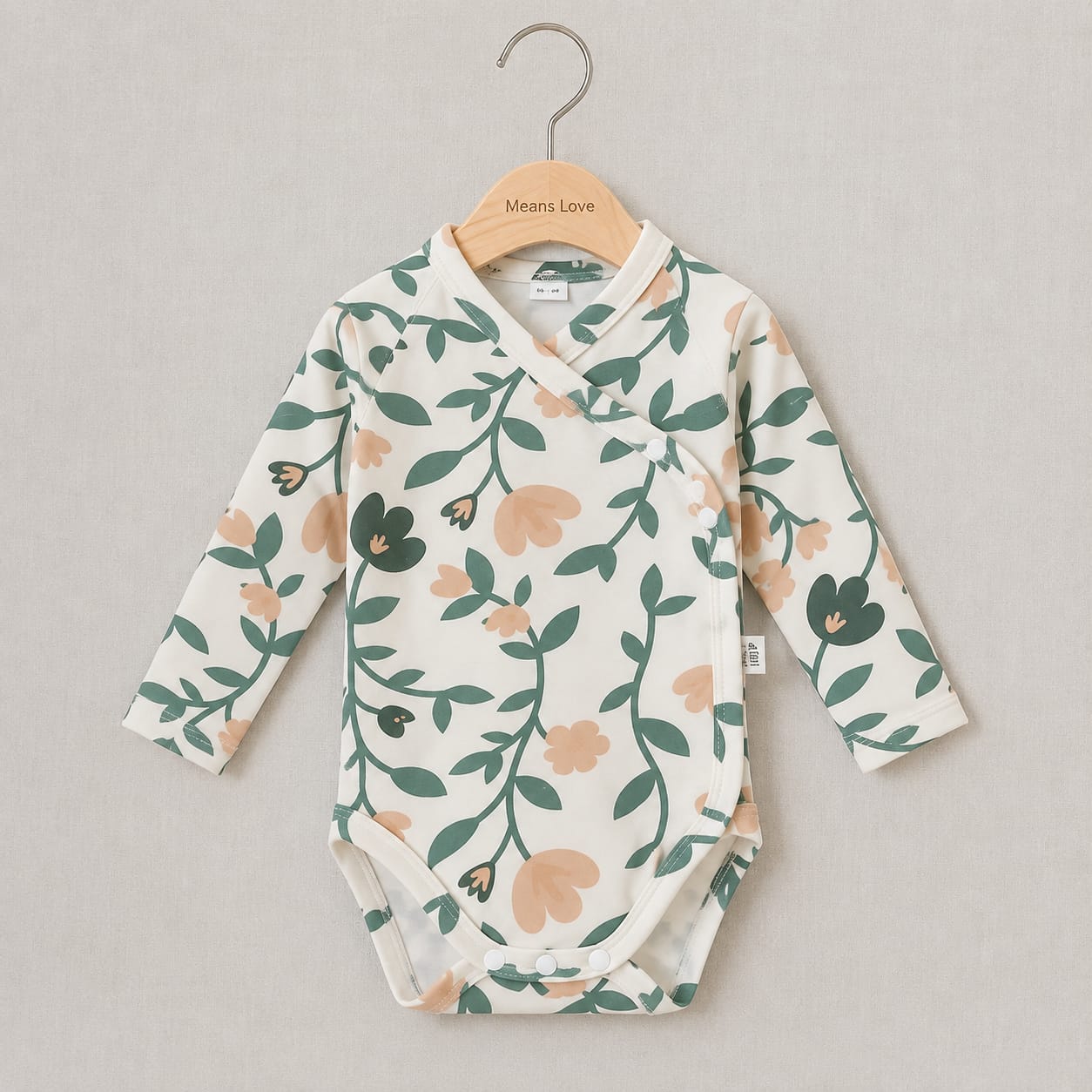 Saída Maternidade Recém-Nascido 4 Peças - Cotton Adapt | Floral Vintage Tons de Azul