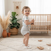 Short Bebê e Infantil Menina – Malha Liso | Cinza Mescla