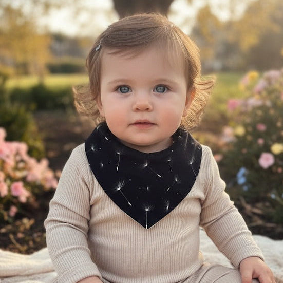 Bandana Babador Bebê Unissex –  Algodão Premium Estampa Exclusiva | Dente de Leão